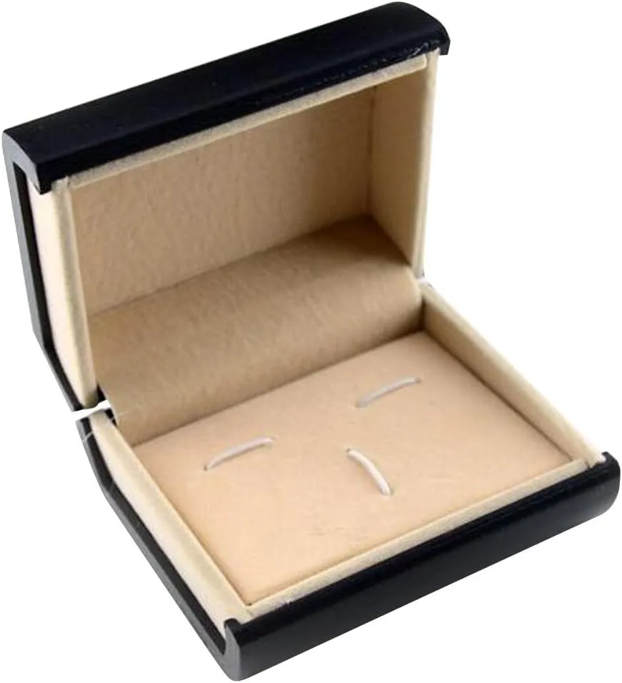 Soft Velvet Tie Bar Cufflinks Pair Wedding Party Storage Box Display Showcase