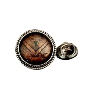 Sparta Spartan Roman Greek Warrior Shield Lapel Pin Cuff Links Cufflinks for Men Women