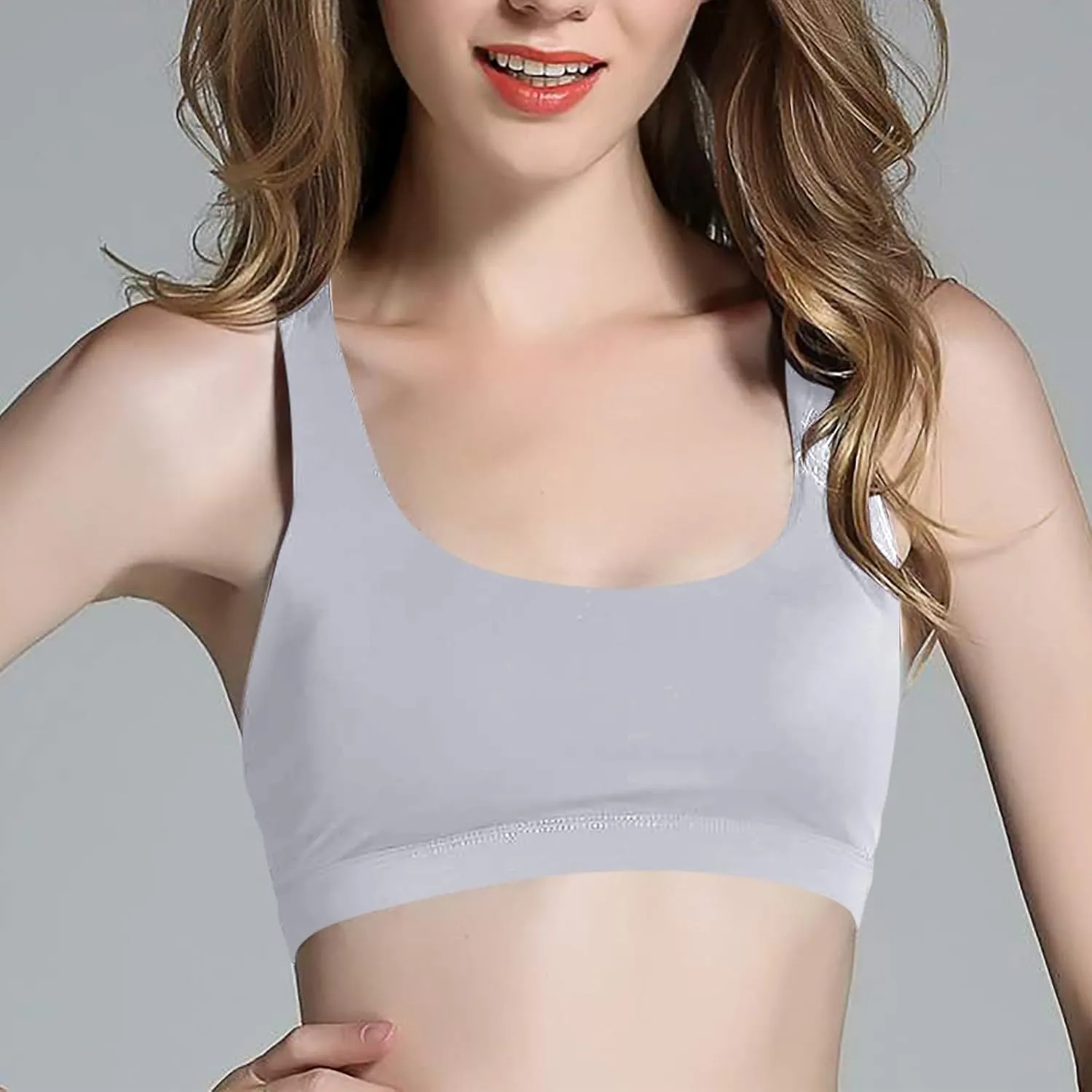 Sports Bras for Women Crisscross Beauty Back High Impact Support Workout Underwire Solid Wire Free Lifting Yoga Bra