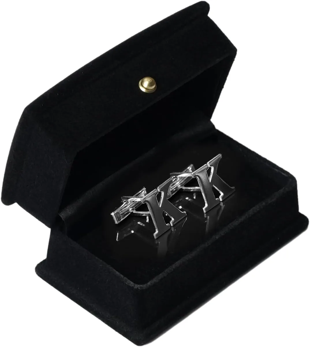 Sterling Silver A-Z Initial Cufflinks for Men, 25 Alphabet Initial Letter Wedding Cuff Links, Custom Name Cuff Link Gift, Men's Monogram Cufflinks for Wedding Business Groomsmen