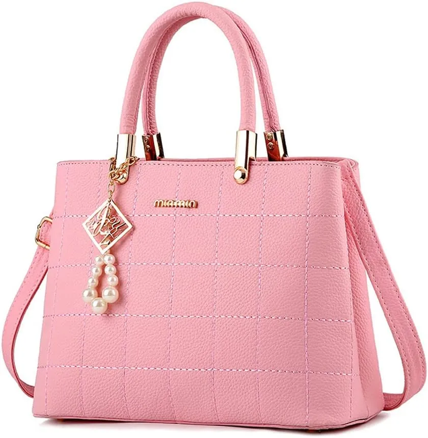 Stylish Womens Handbags Faux Leather Satchel Medium Tote Bags Top Handle Handbag Purse Crossbody Bag Shoulder Bag