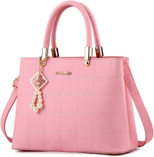 Stylish Womens Handbags Faux Leather Satchel Medium Tote Bags Top Handle Handbag Purse Crossbody Bag Shoulder Bag