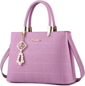 Stylish Womens Handbags Faux Leather Satchel Medium Tote Bags Top Handle Handbag Purse Crossbody Bag Shoulder Bag