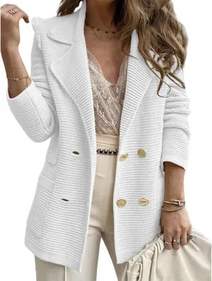 Sweatshirt Blazer Women,Tweed Blazers for Business Casual Open Front Long Sleeve Jackets Work OfficeTop S~2XL