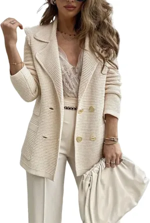 Sweatshirt Blazer Women,Tweed Blazers for Business Casual Open Front Long Sleeve Jackets Work OfficeTop S~2XL