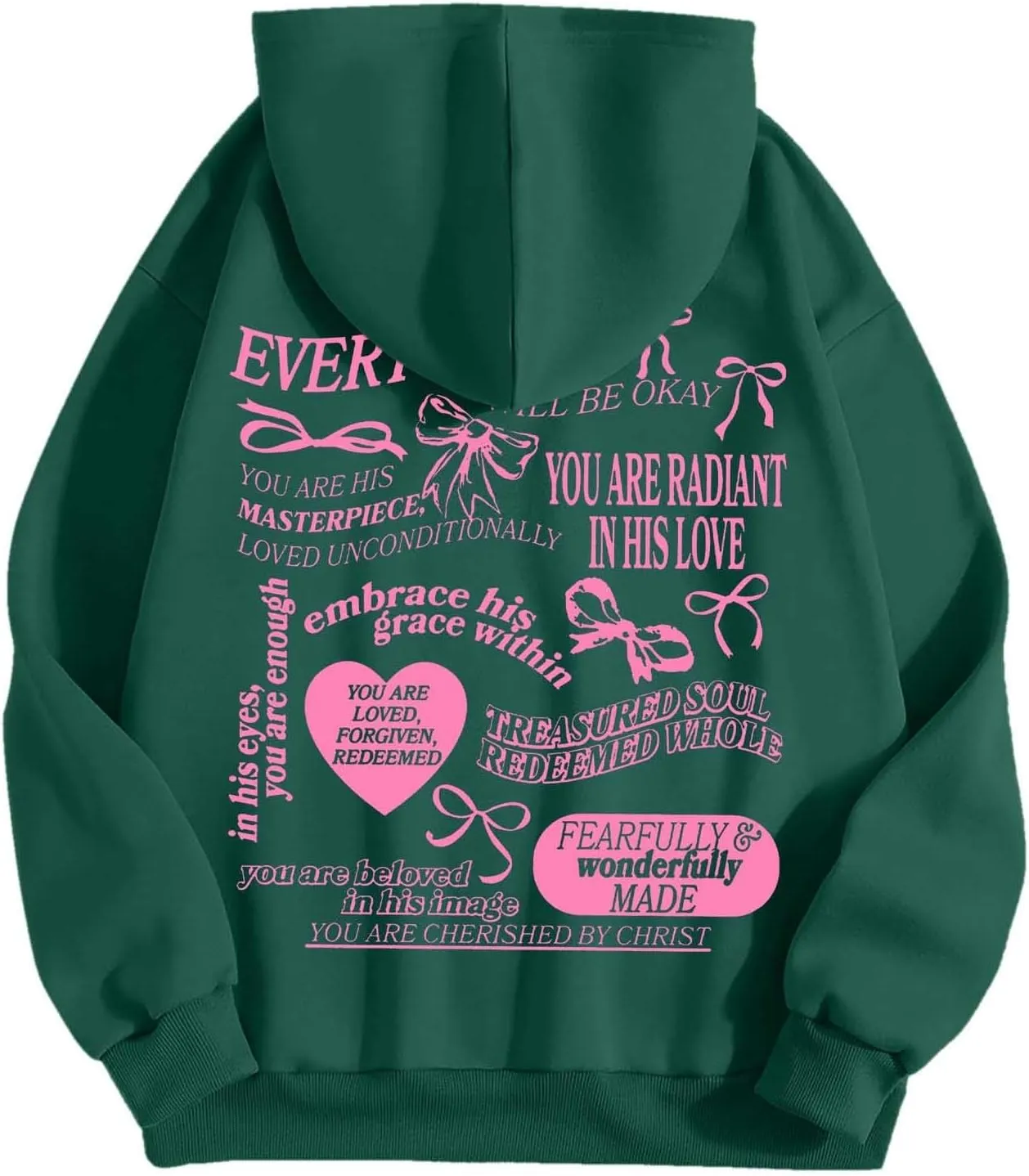 Sweatshirt for Women Trendy Cute Bow Hoodie Long Sleeve Preppy Clothes Casual Lightweight Hoodies Pullover