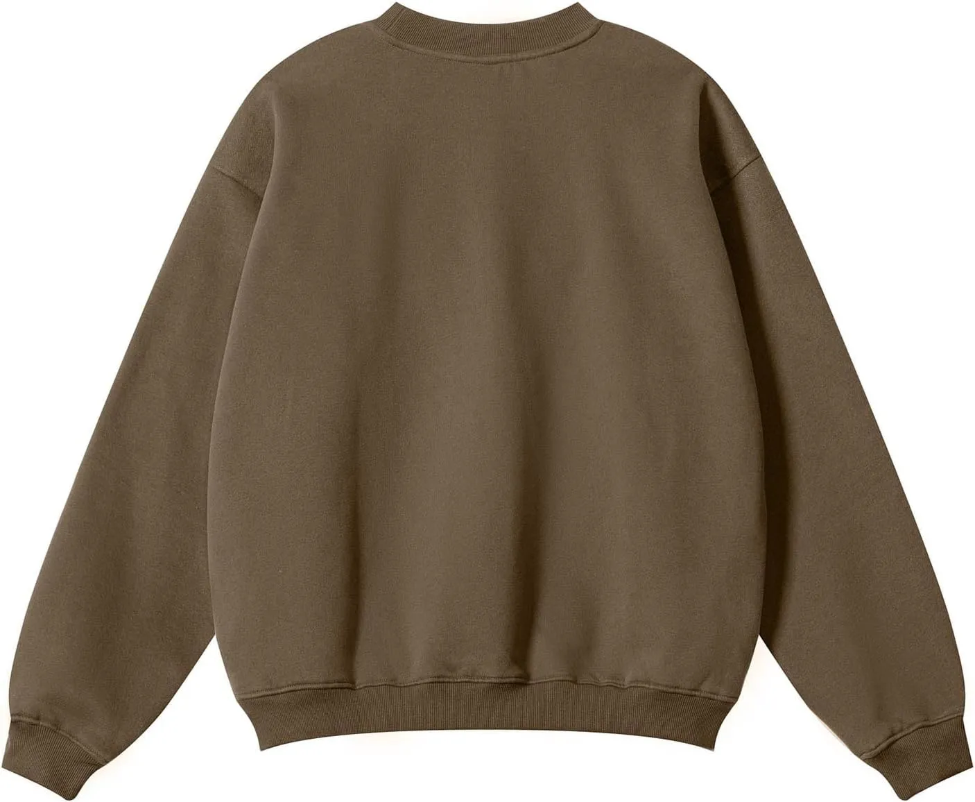 Teens Crewneck Sweatshirt Soft Solid Color Tshirt Pullover Long Sleeve Oversized Sports Tops Winter Clothes Outfits