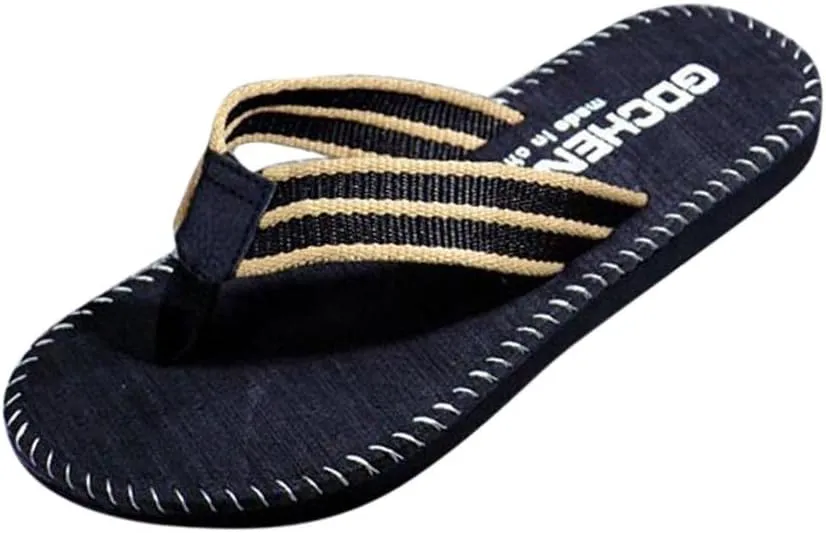 Thong Sandals Mens Flip Flops Soft Footbed Slippers for Beach Lightweight Thick Indoor Outdoor Open Toe