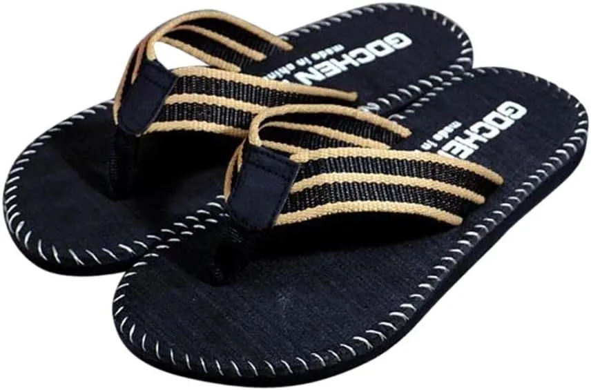Thong Sandals Mens Flip Flops Soft Footbed Slippers for Beach Lightweight Thick Indoor Outdoor Open Toe