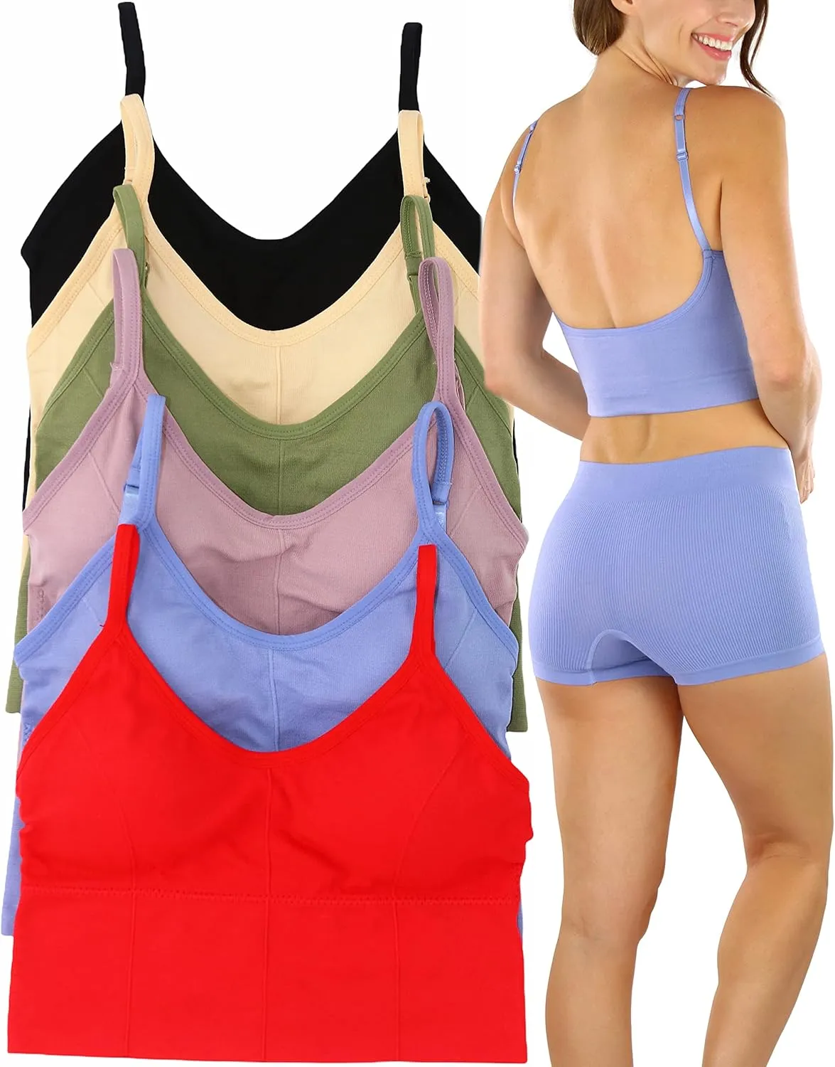 ToBeInStyle Women's Pack of 6 Matching Bras or Boyshorts