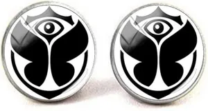 Tomorrowland Logo Cufflinks, Music Festival Tomorrowland Cufflinks, Glass Cabochon Cufflinks Jewelry Gift
