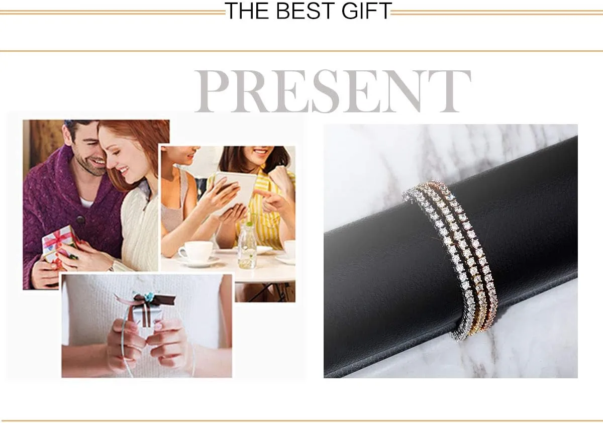 TOPGRILLZ Tennis Ankle Bracelet Gold Anklet Adjustable with Extension 14K Gold Plated Iced out Diamond 3-6mm Fashion Stylish Foot Jewelry for Women