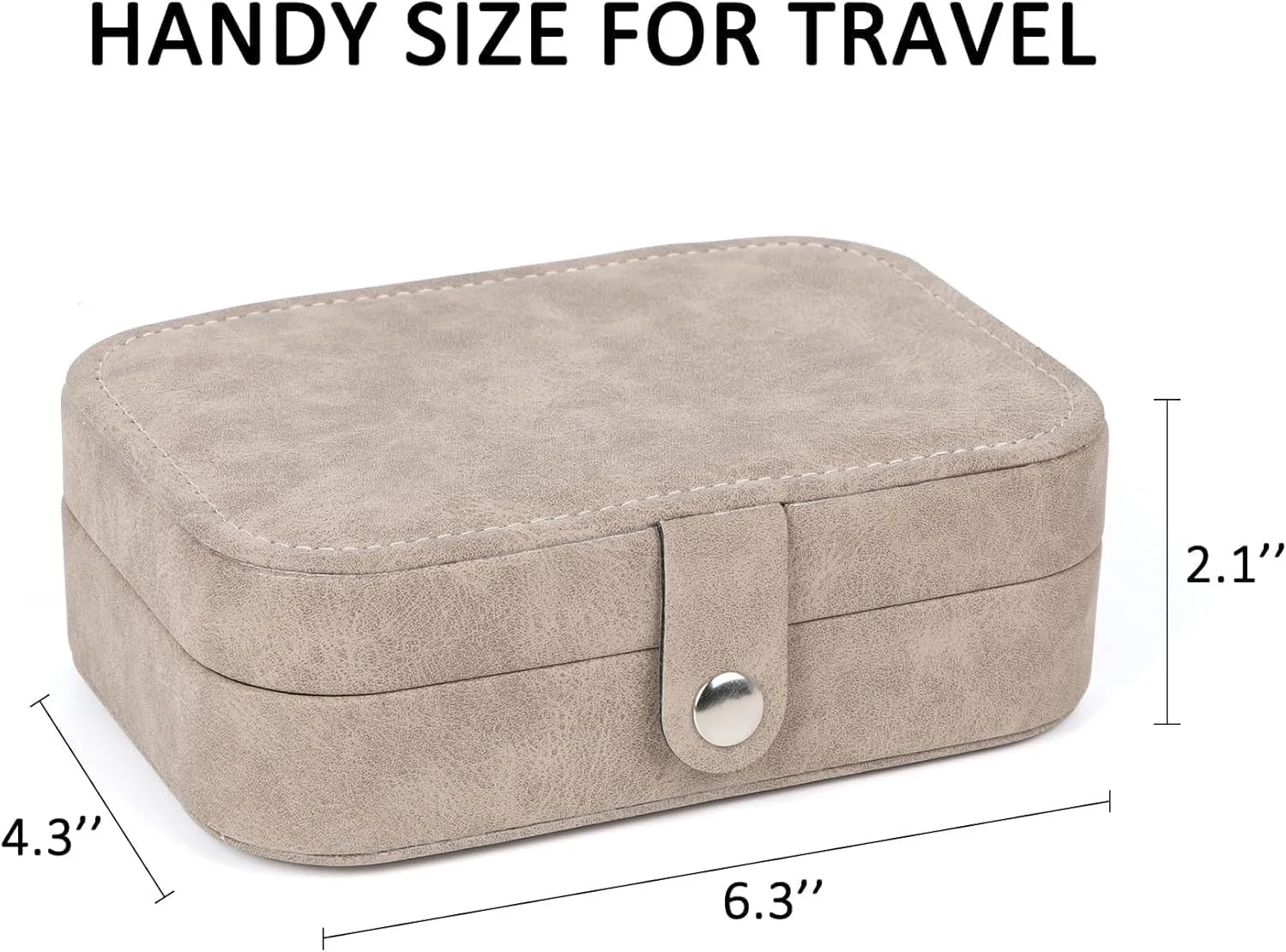 Travel Jewelry Box, Small Jewelry Organizer Boxes for Women Girls, Travel Jewelry Case Portable Jewelry Storage for Earrings, Ring, Necklaces, Bracelets - Brown
