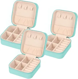 Travel Jewelry Case Small Jewelry Box Jewelry Organizer Storage Case Portable PU Leather Mini Jewelry Travel Case for Girls Womens Earring, Necklace, Rings,Bracelets