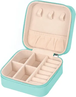 Travel Jewelry Case Small Jewelry Box Jewelry Organizer Storage Case Portable PU Leather Mini Jewelry Travel Case for Girls Womens Earring, Necklace, Rings,Bracelets
