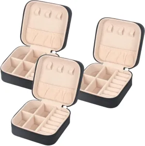 Travel Jewelry Case Small Jewelry Box Jewelry Organizer Storage Case Portable PU Leather Mini Jewelry Travel Case for Girls Womens Earring, Necklace, Rings,Bracelets