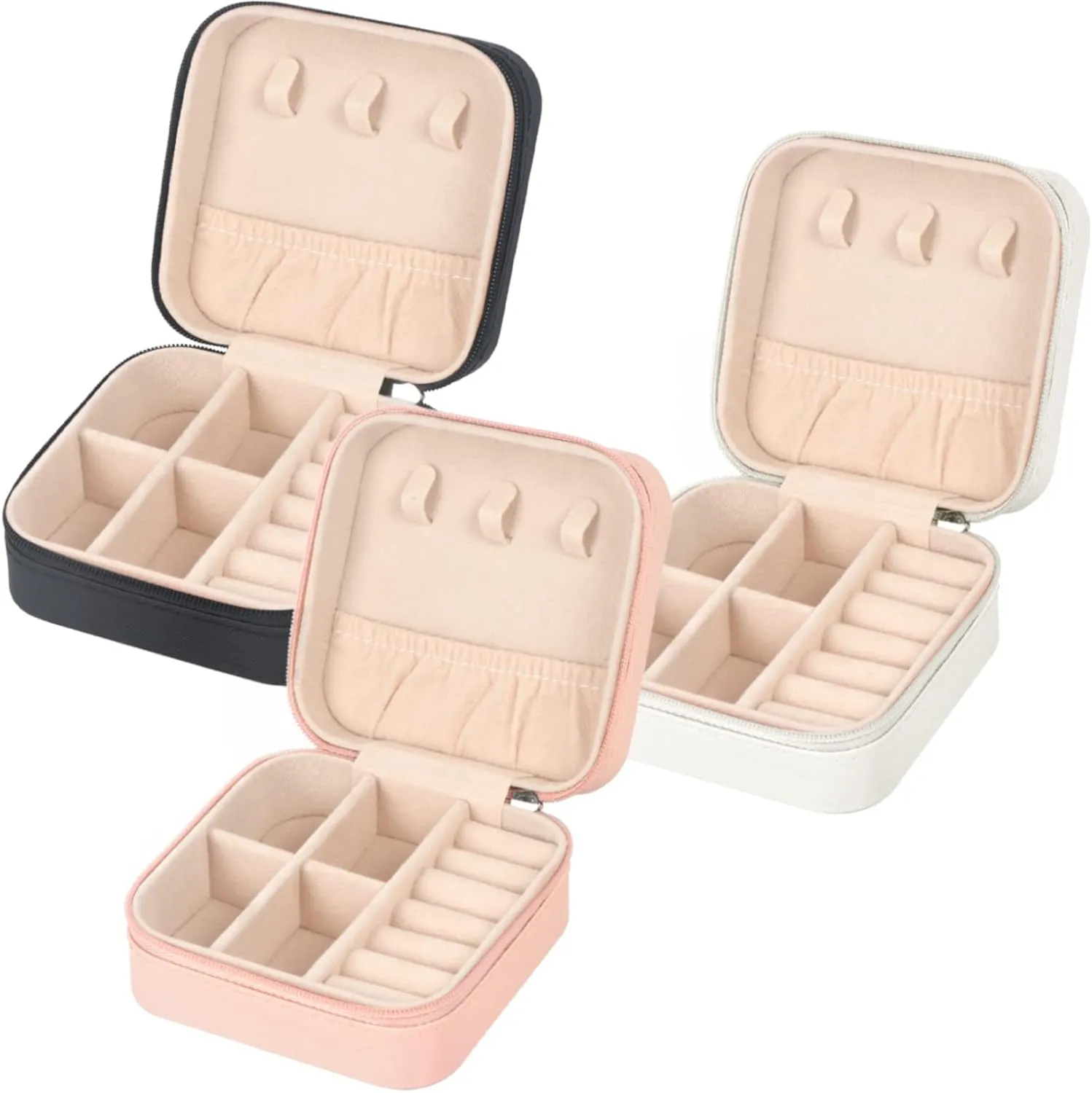 Travel Jewelry Case Small Jewelry Box Jewelry Organizer Storage Case Portable PU Leather Mini Jewelry Travel Case for Girls Womens Earring, Necklace, Rings,Bracelets