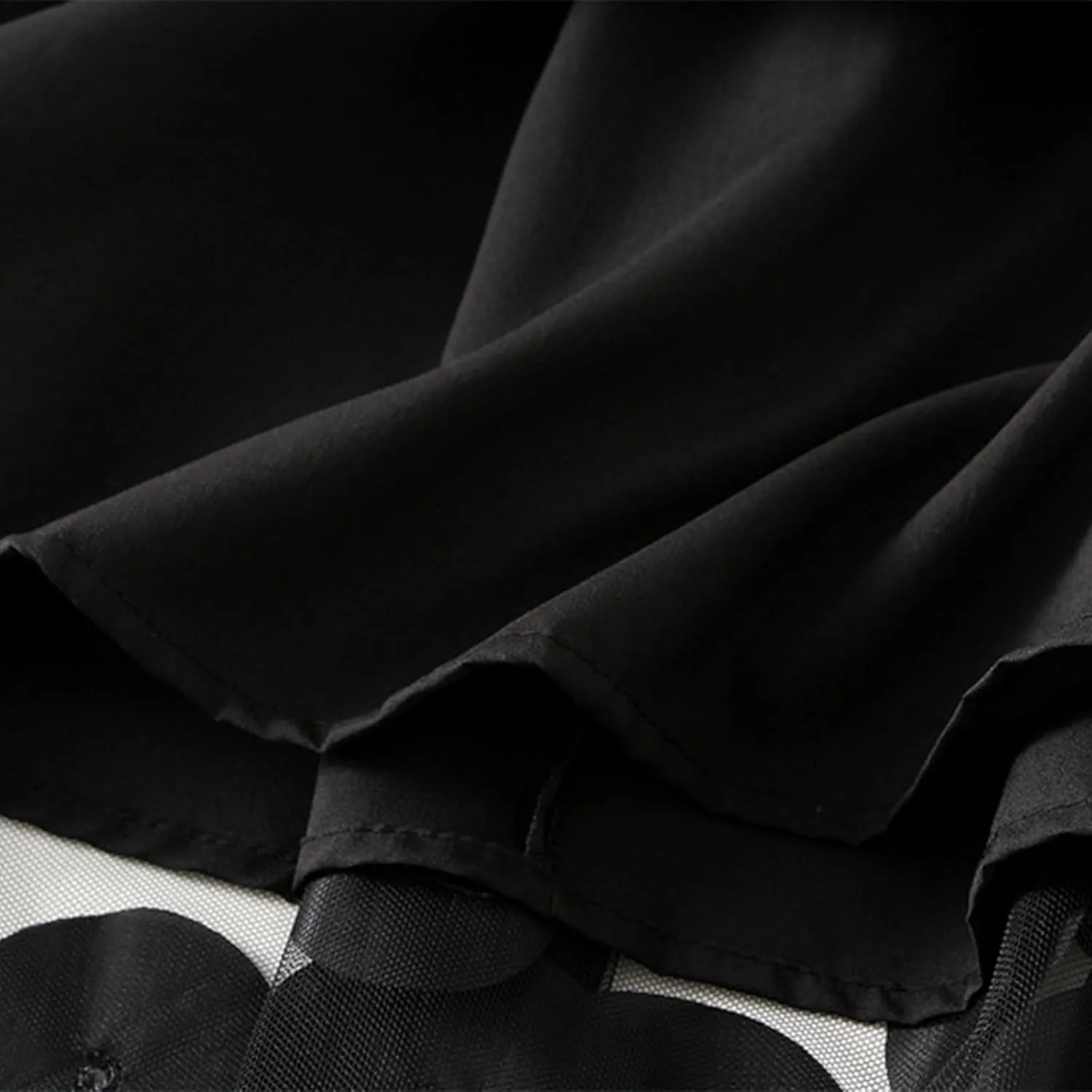 Tulle Skirts Women 3D Polka Dot Elastic Waist Mesh Flowy A-Line Midi Skirts Wedding Party Outfits Punk Tulle Skirt