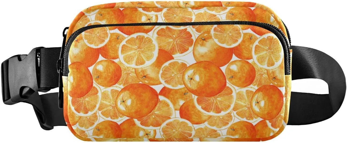 Vibrant Oranges Crossbody Bag for Women, Adjustable Belt Bag Fanny Packs, Fashion Waist Packs for Travel Running Workout
