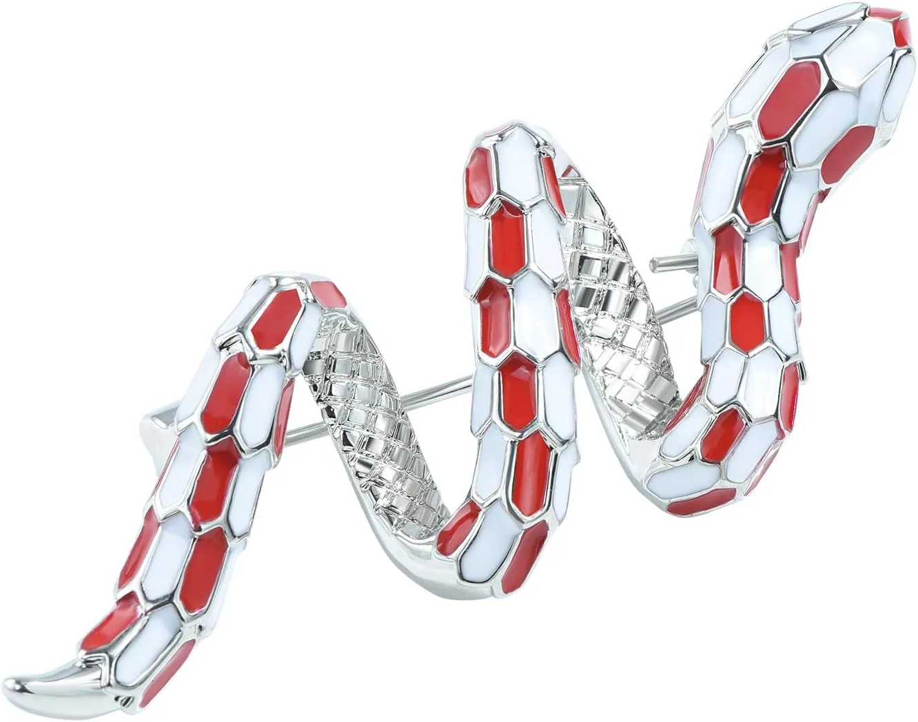 Vintage Enamel Crystal Cobra Snake Brooch Pins Reptile Animal Python Antique Breastpin Costume Jewelry for Women Men
