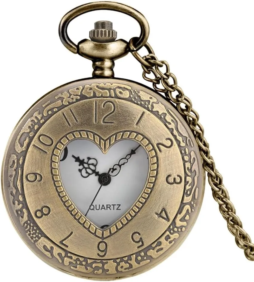 Vintage Quartz Pocket Watches for Men with Chains Pendant Pocket Watch Womens Necklace Watches Unique Designs with Box