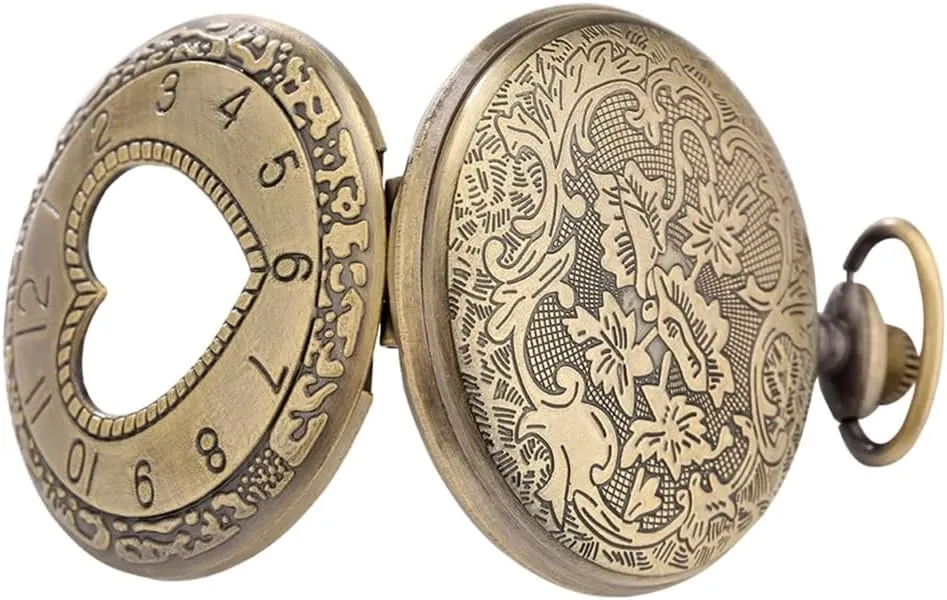 Vintage Quartz Pocket Watches for Men with Chains Pendant Pocket Watch Womens Necklace Watches Unique Designs with Box