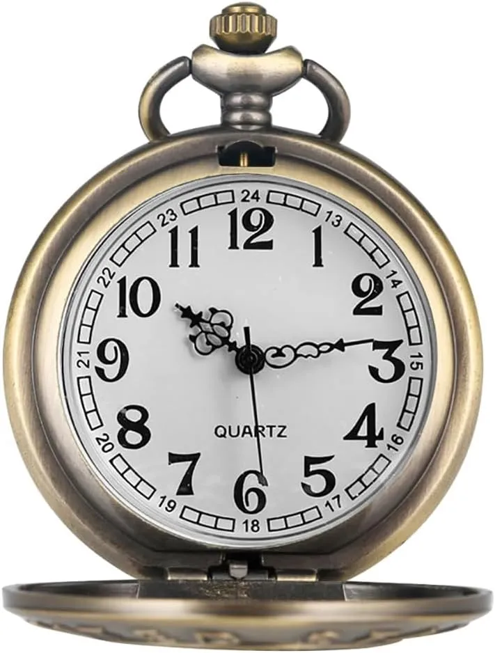 Vintage Quartz Pocket Watches for Men with Chains Pendant Pocket Watch Womens Necklace Watches Unique Designs with Box