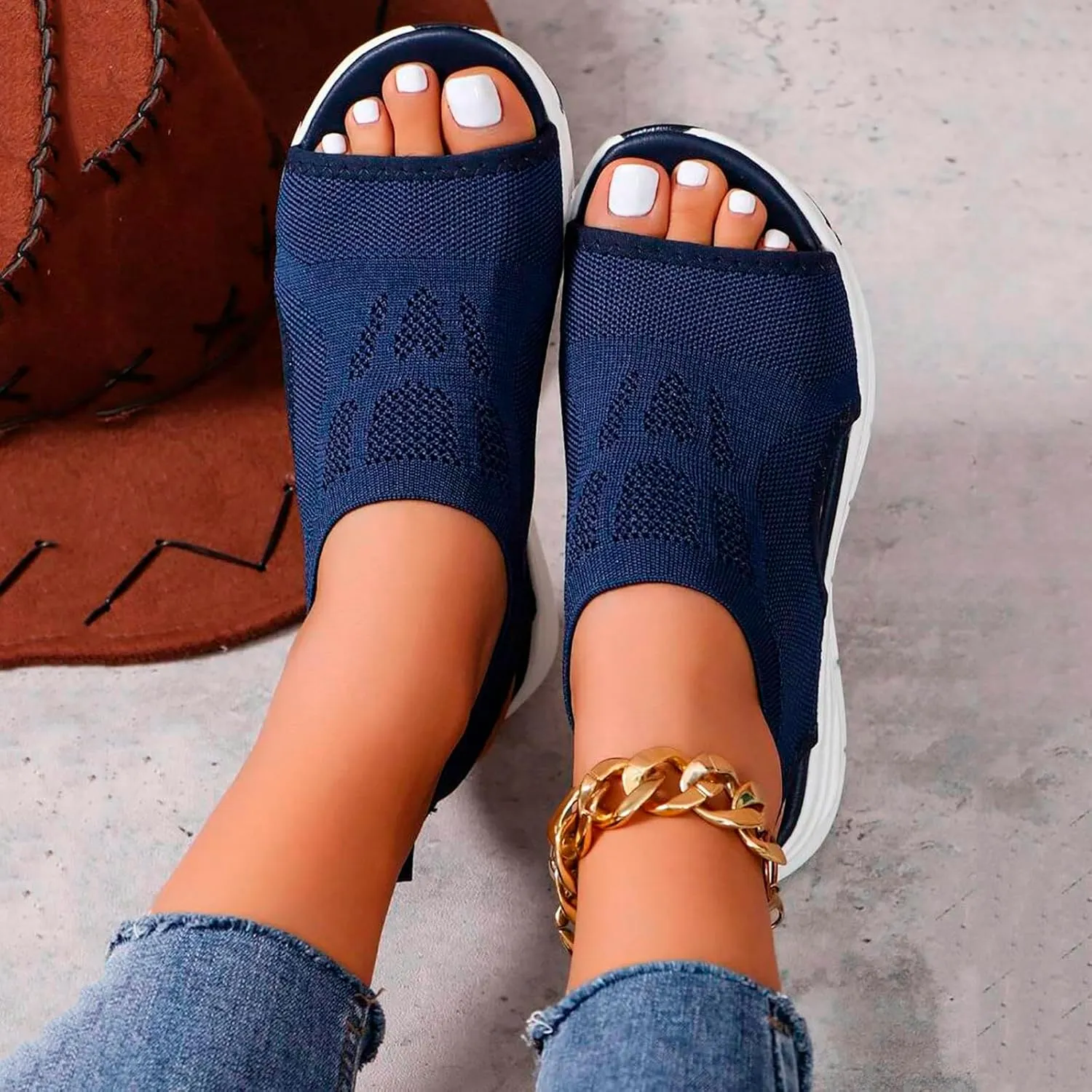 Walking Sandals for Women Arch Support Orthotic Comfortable Sandal Non-Slip Casual Open Toe Sport Tennis Shoes