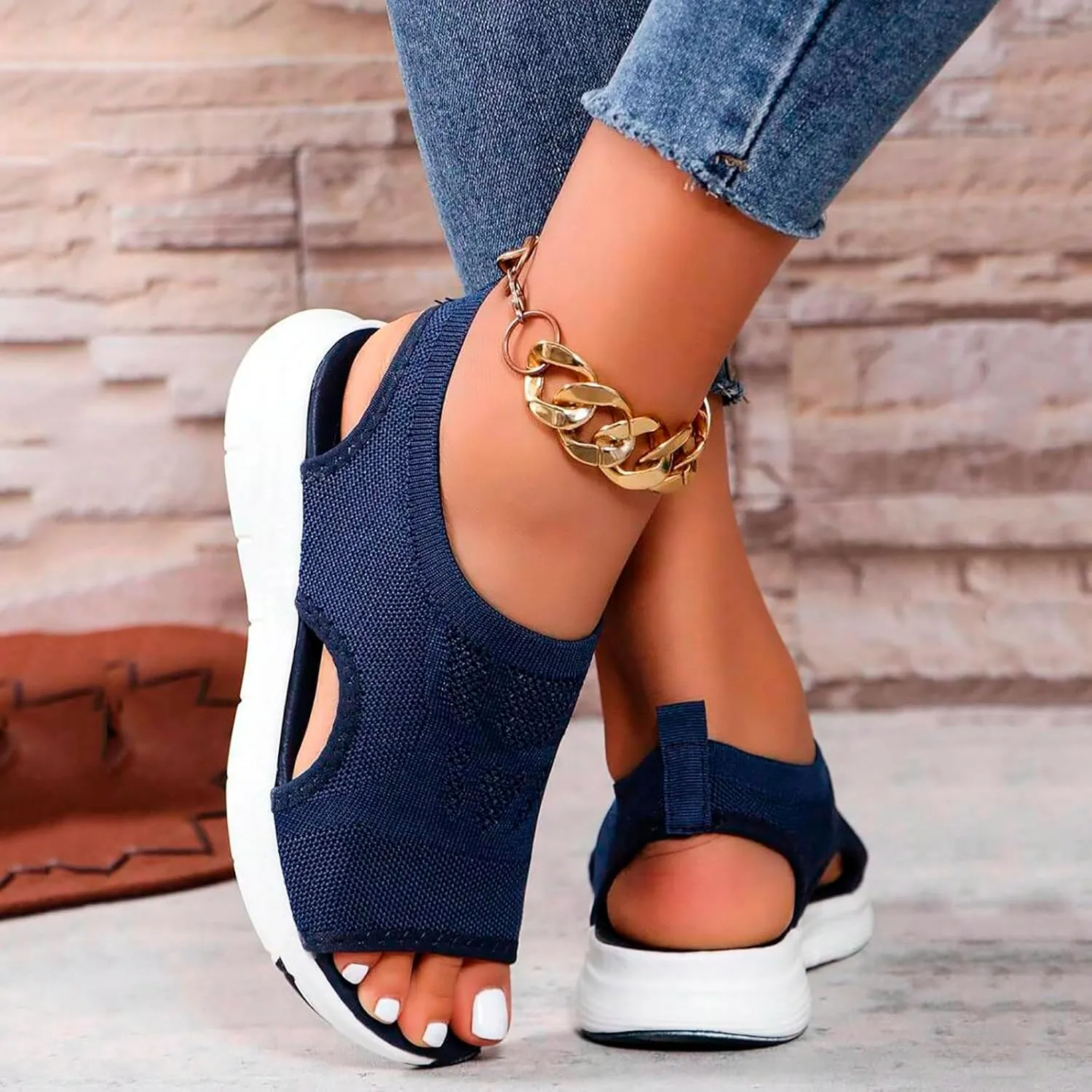 Walking Sandals for Women Arch Support Orthotic Comfortable Sandal Non-Slip Casual Open Toe Sport Tennis Shoes