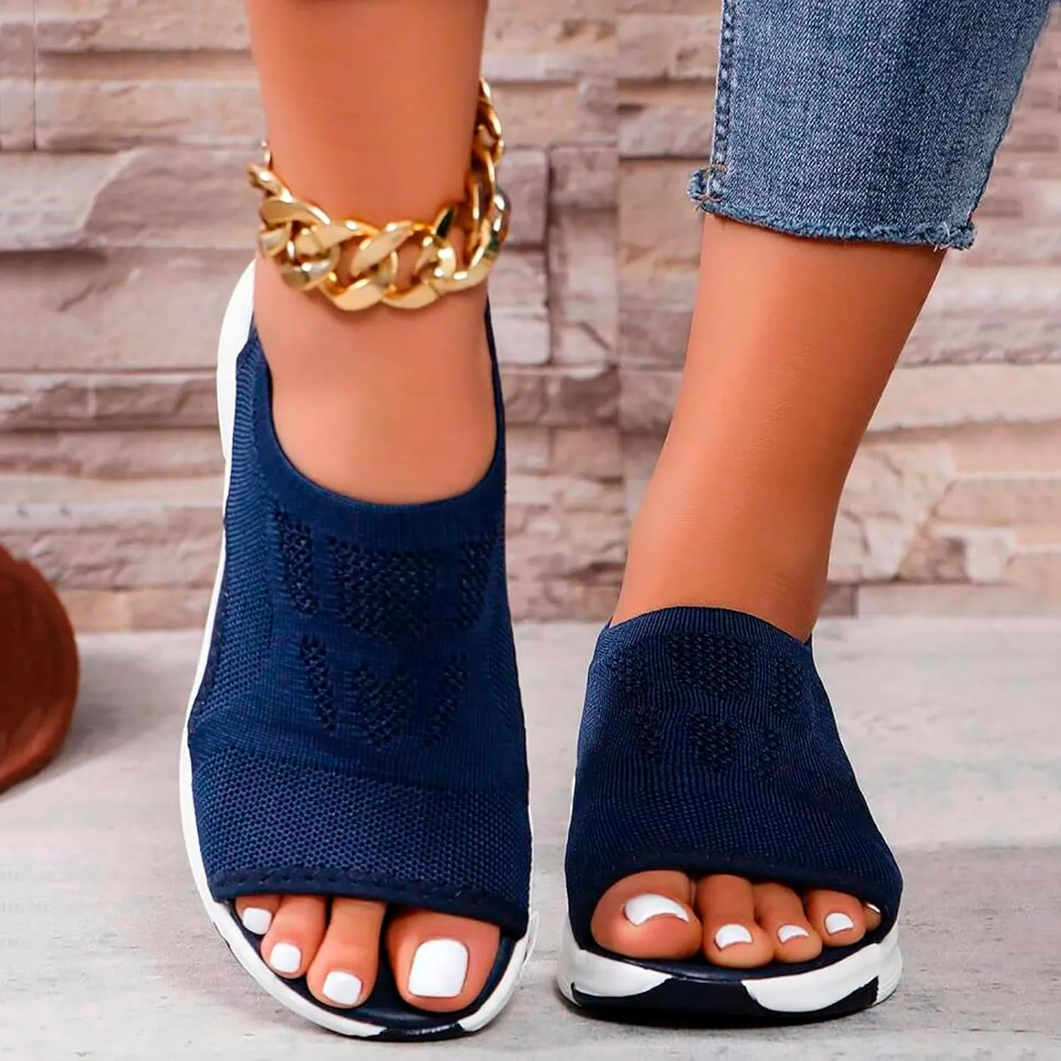 Walking Sandals for Women Arch Support Orthotic Comfortable Sandal Non-Slip Casual Open Toe Sport Tennis Shoes
