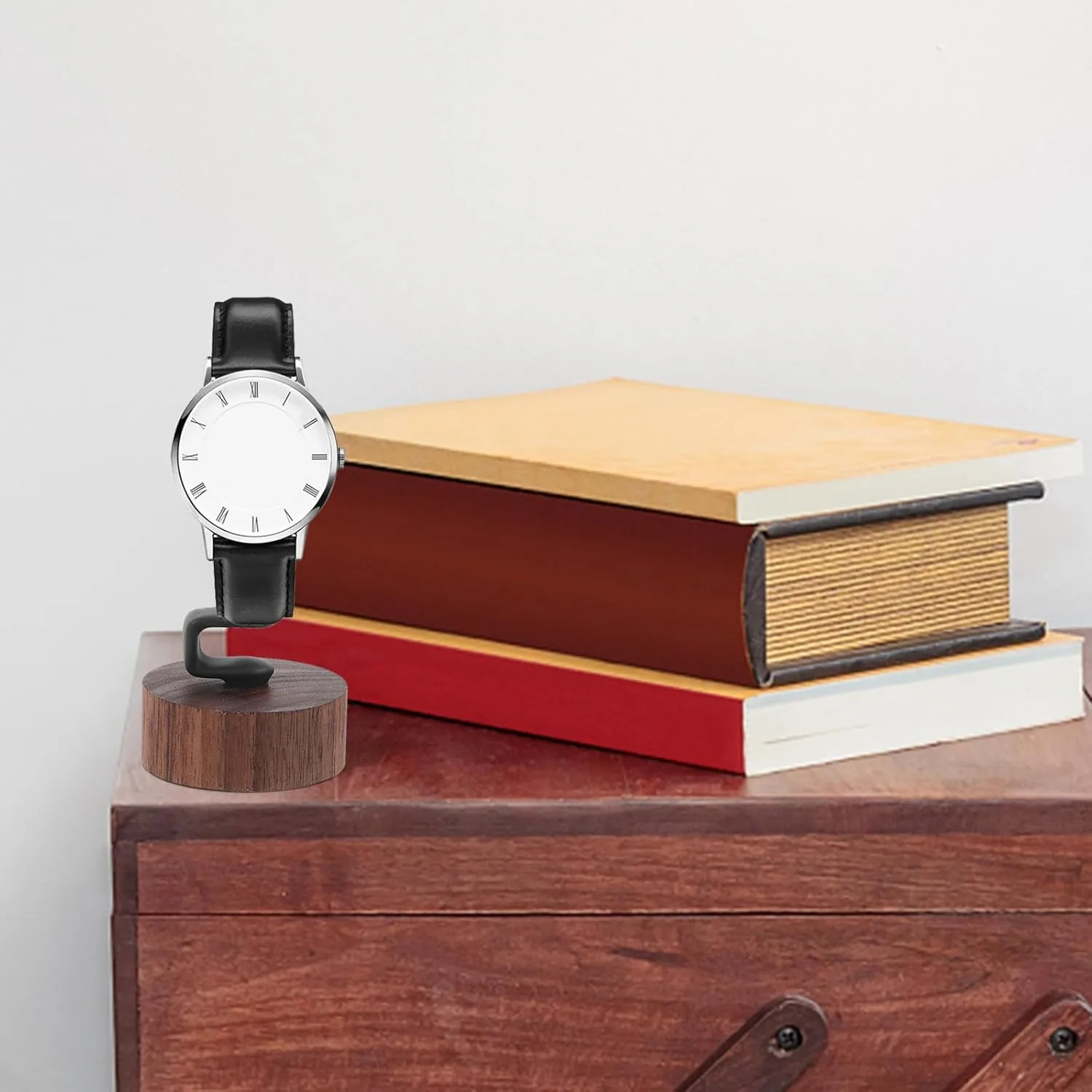 Watch Display Stand Show Rack Wrist Watch Holder Wrist Watch Display Holder Wrist Watch Displaying Holder Watch Stand Men and Women Black Walnut Storage Rack Wood, 10.50X4.80X4.80CM