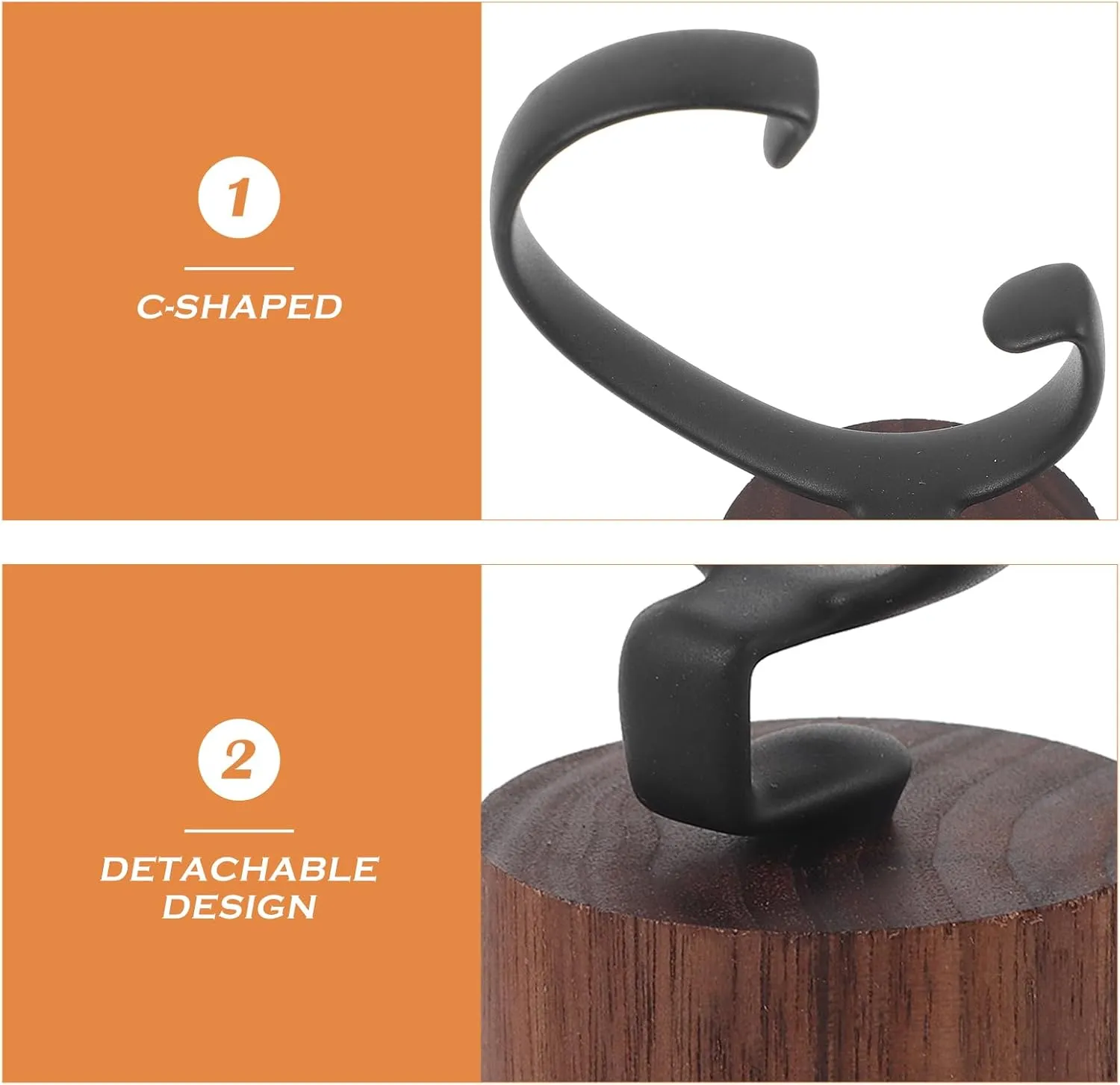 Watch Display Stand Show Rack Wrist Watch Holder Wrist Watch Display Holder Wrist Watch Displaying Holder Watch Stand Men and Women Black Walnut Storage Rack Wood, 10.50X4.80X4.80CM