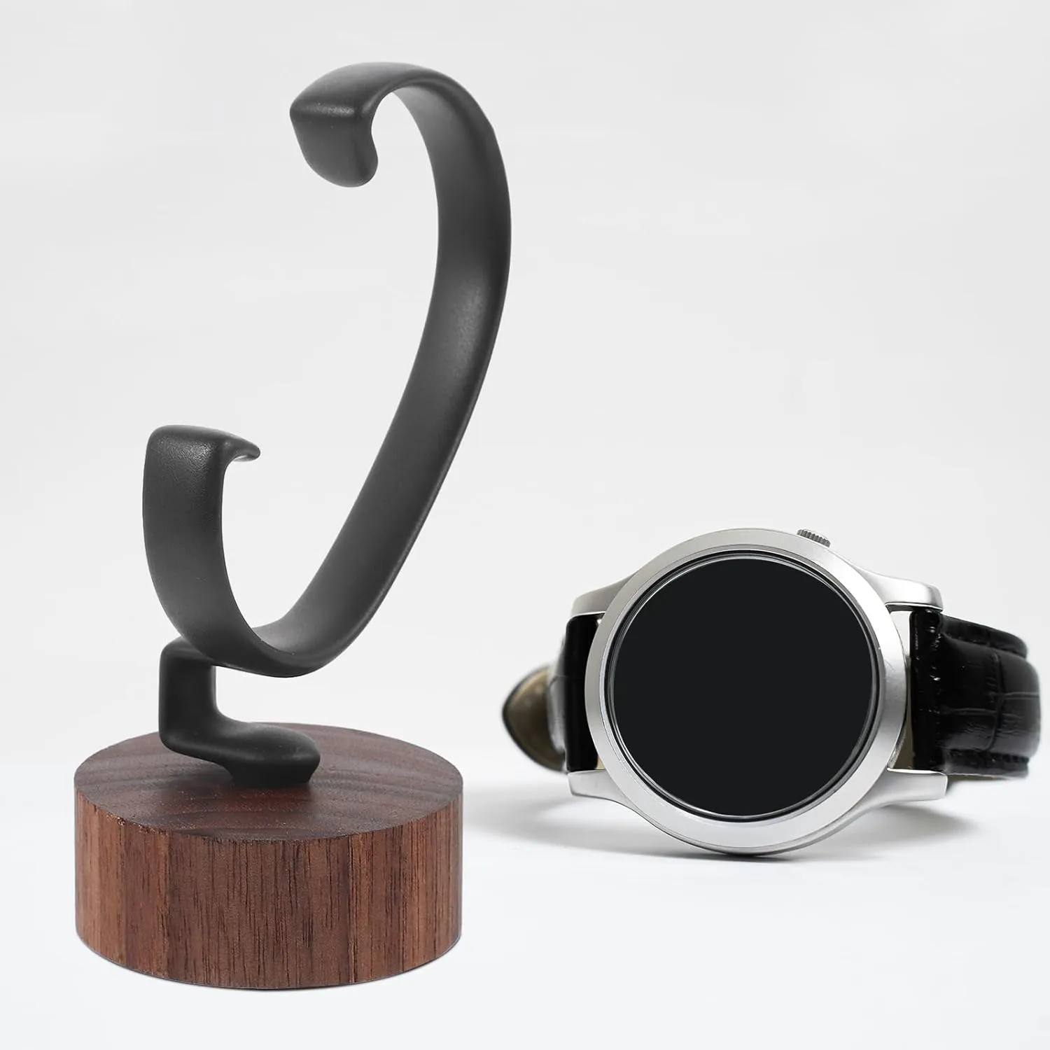 Watch Display Stand Show Rack Wrist Watch Holder Wrist Watch Display Holder Wrist Watch Displaying Holder Watch Stand Men and Women Black Walnut Storage Rack Wood, 10.50X4.80X4.80CM