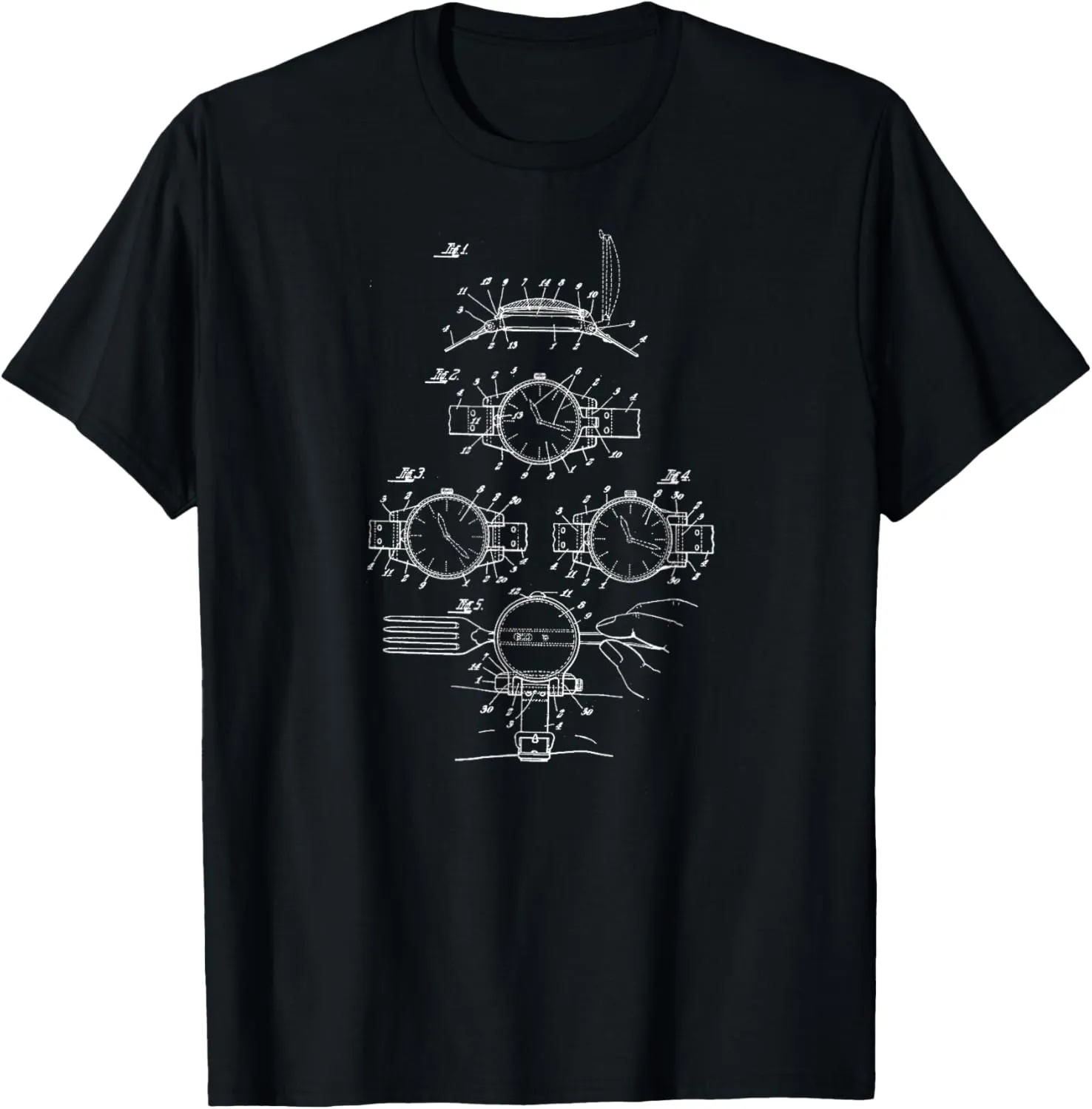 Watch Patent Drawing T-Shirt