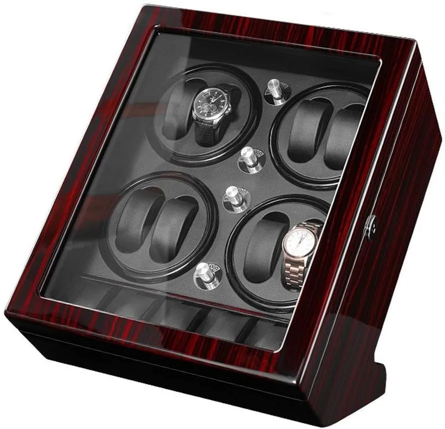 Watch Storage Box Wooden Automatic Watch Winder 8 5 Storage Boxes Piano Paint 5 Storage Spaces, 4 Modes, Luxury Display Box Watch Display Storage Box