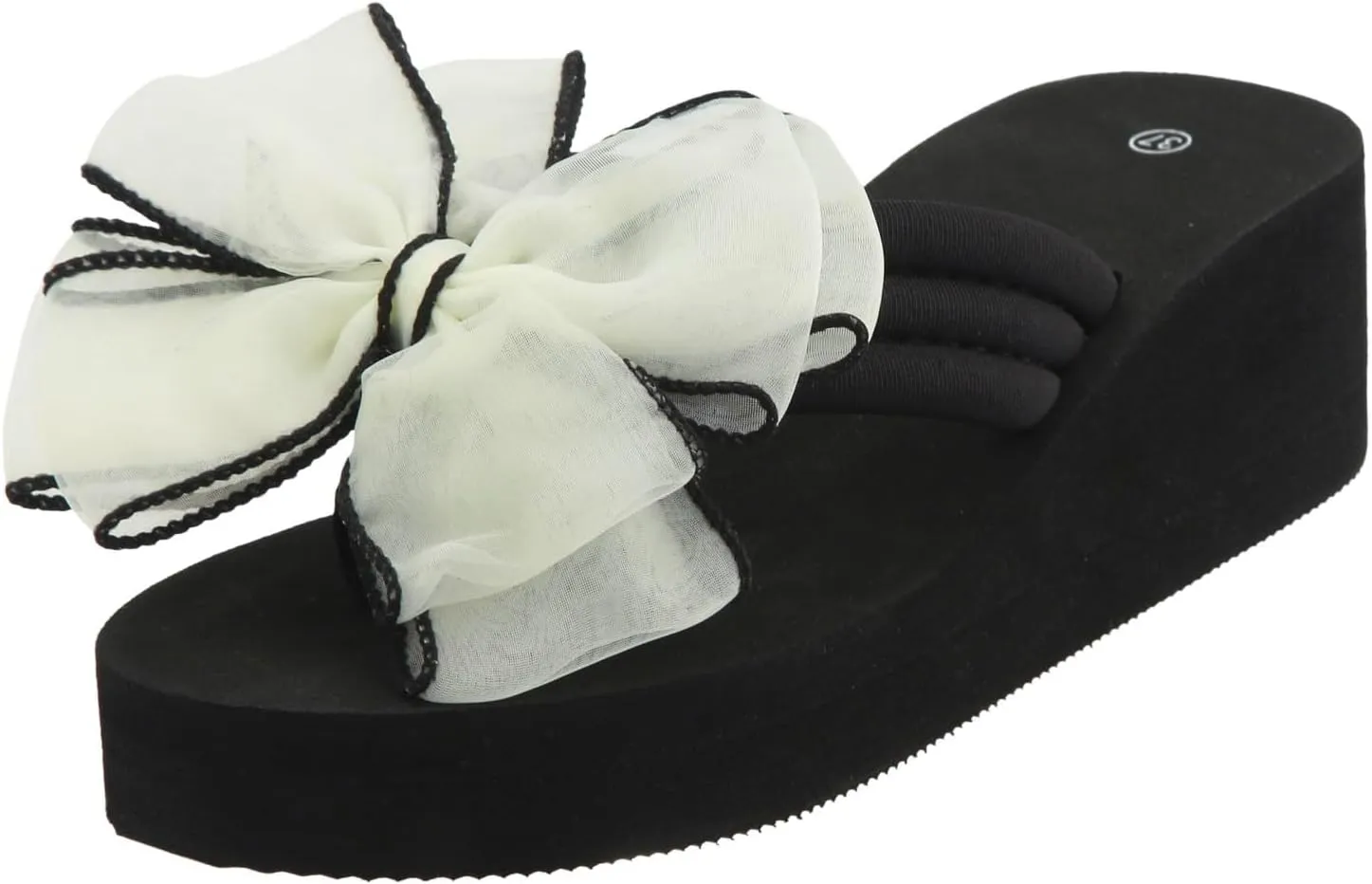 Wedge Flip-Flops for Women Plus Size Platform Sandals Fashion Beach Non Slip Slippers Shoes Women Heels Platform Light