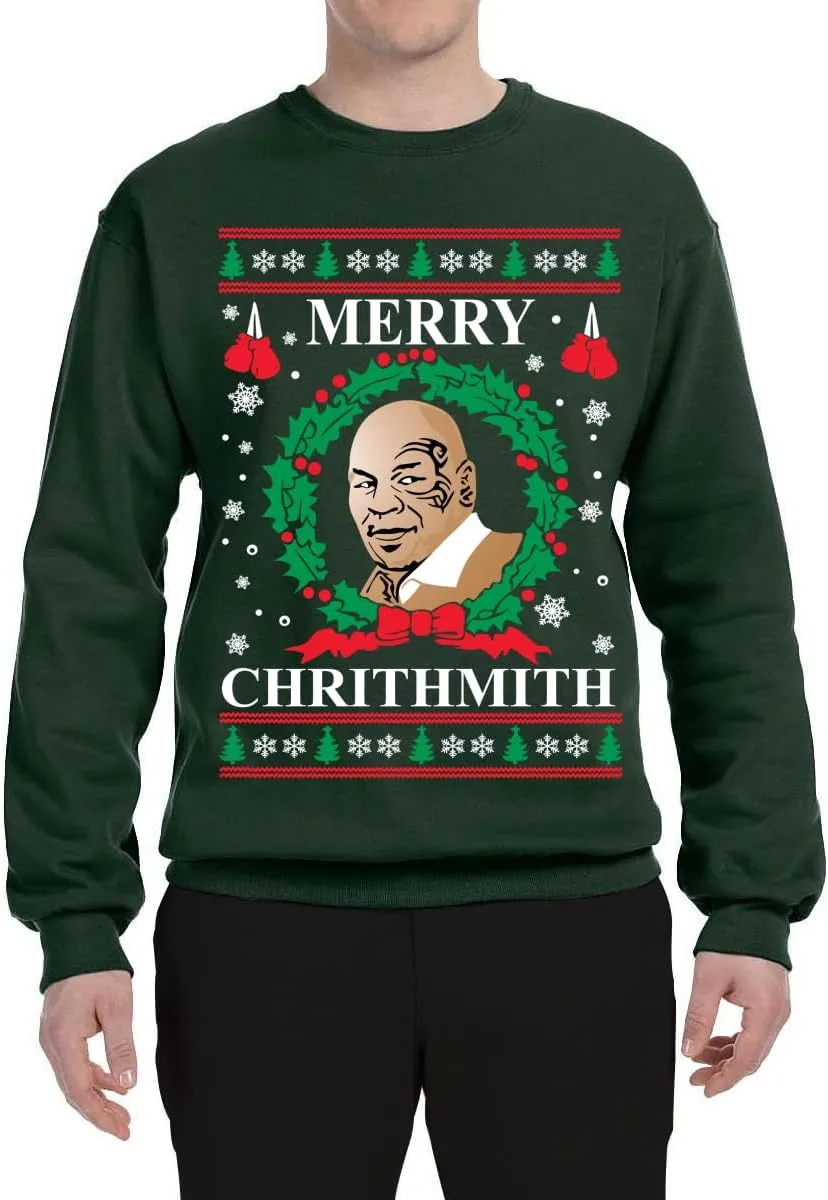 Wild Bobby Merry Chrithmith Ugly Christmas Sweater Unisex Crewneck Graphic Sweatshirt