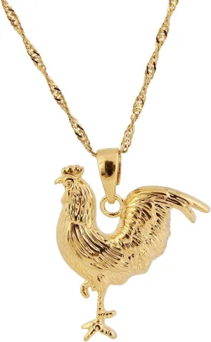 Women Jewelry Animal Chicken Pendant Necklace Jewelry