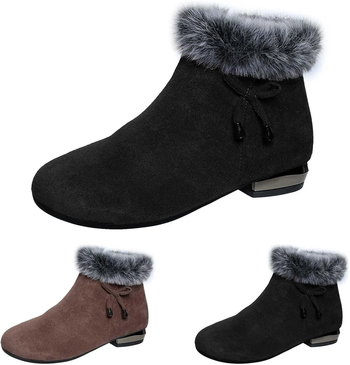 Womens Ankle Boots Bootie Heels for Women High Heel Boots for Women Womens Dressy Dress Ankle Boots Wide Width for Women Low Heel Lace Up Brown Ankle Boots for Women Low Heel Buckle