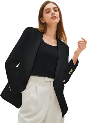 Women's Blazers & Suit Jackets Spring Casual Blazer Open Front Long Sleeve with Pockets Business Work Office 2025