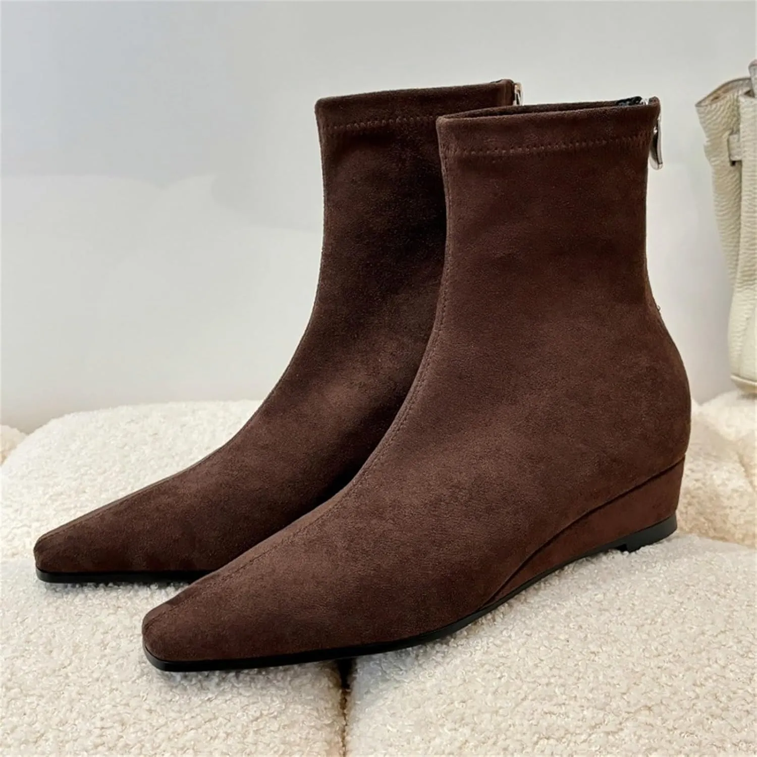 Womens Booties Low Heel Square Toe Ankle Boots Cowboy Boots for Women Mid Calf Womens Taupe Boots Womens Wide Width Booties and Ankle Boots Womens Wide Width Ankle Booties