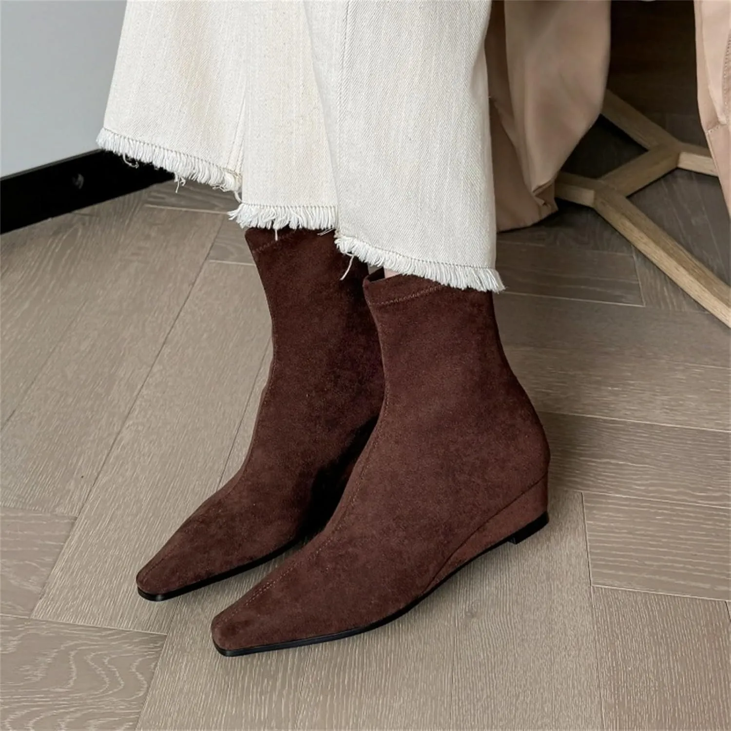 Womens Booties Low Heel Square Toe Ankle Boots Cowboy Boots for Women Mid Calf Womens Taupe Boots Womens Wide Width Booties and Ankle Boots Womens Wide Width Ankle Booties