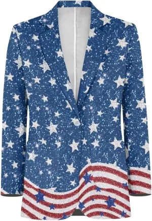 Women's Casual Blazers Long Sleeve Button Lapel Blazer Jackets with Pocket Open Front Cardigan