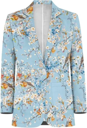 Women's Casual Blazers Long Sleeve Button Lapel Blazer Jackets with Pocket Open Front Cardigan