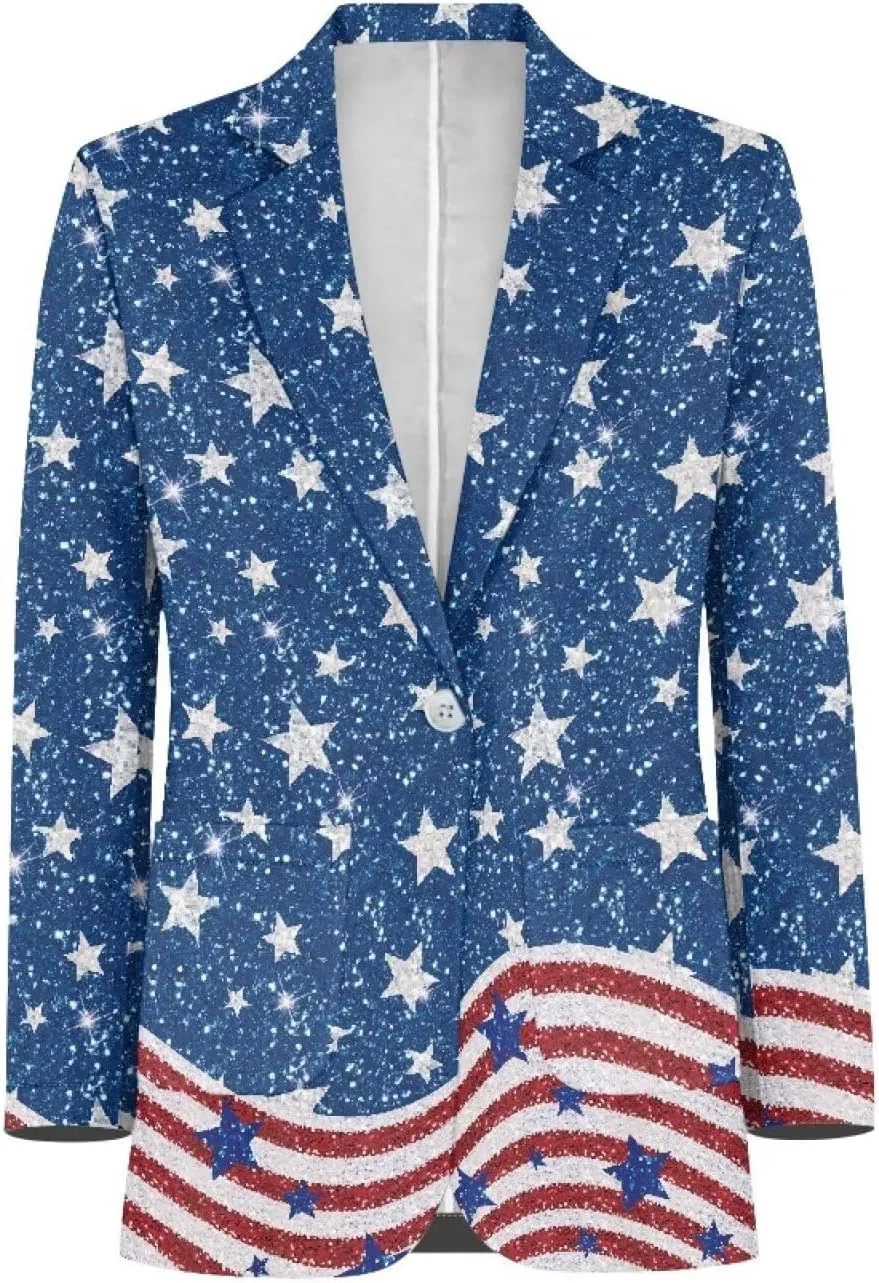 Women's Casual Blazers Long Sleeve Button Lapel Blazer Jackets with Pocket Open Front Cardigan
