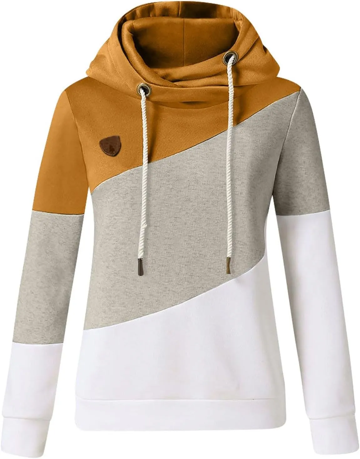 Womens Casual Hoodies Long Sleeve Solid Lightweight Tops Loose Sweatshirt Oversized Pullover Outfit with Pocket