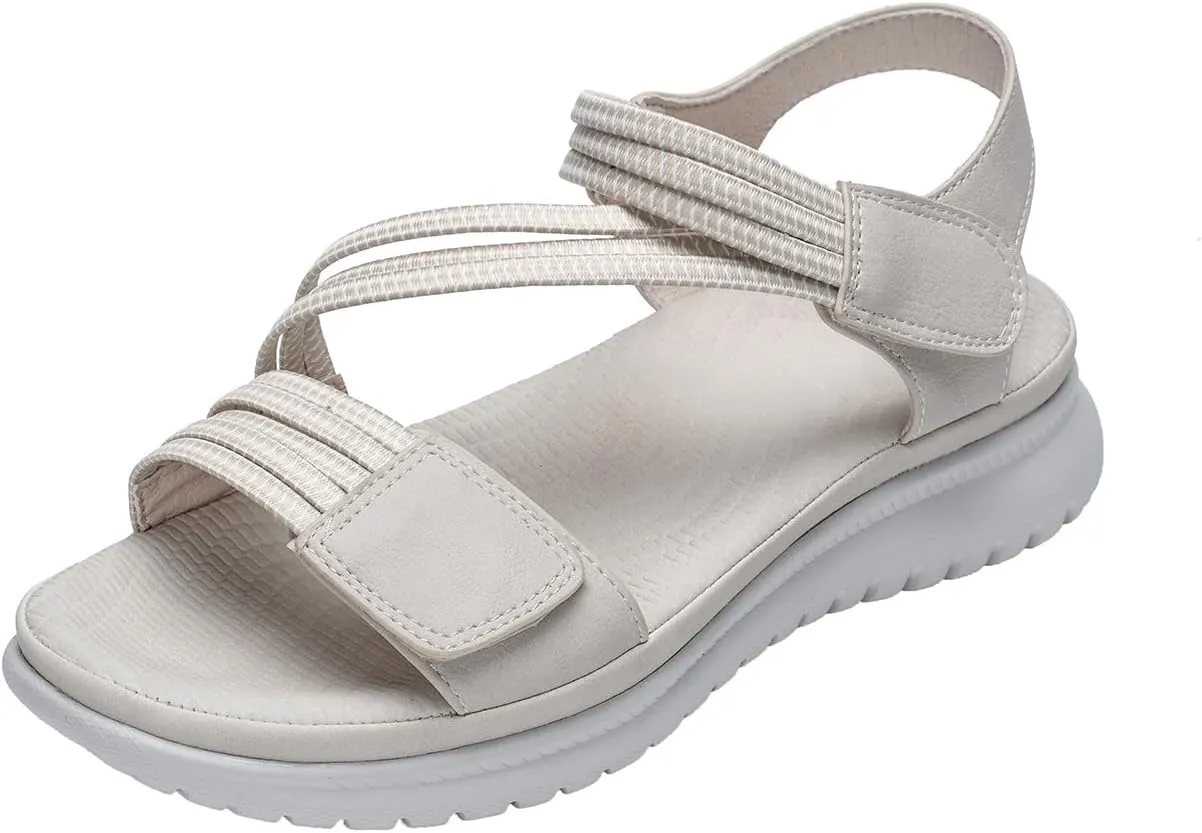Womens Comfortable Lightweight Outdoor Sport Walking Sandals 2024 Casual Arch Support Sandals Summer Athletic Hiking Sandals Beach Shoes Fashion Non-slip Sandals Water Shoes