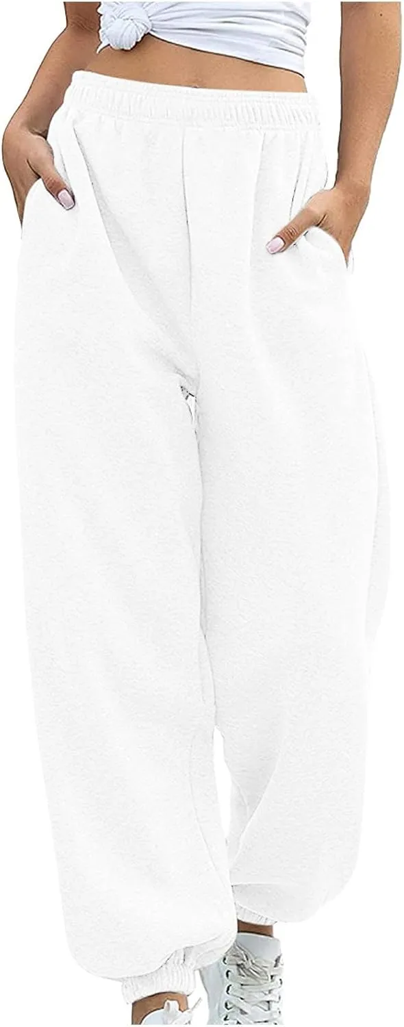 Womens Linen Summer Y2K Streetwear Palazzo Lounge Pants Low Waist Stretchy Plus Size Pants Beach