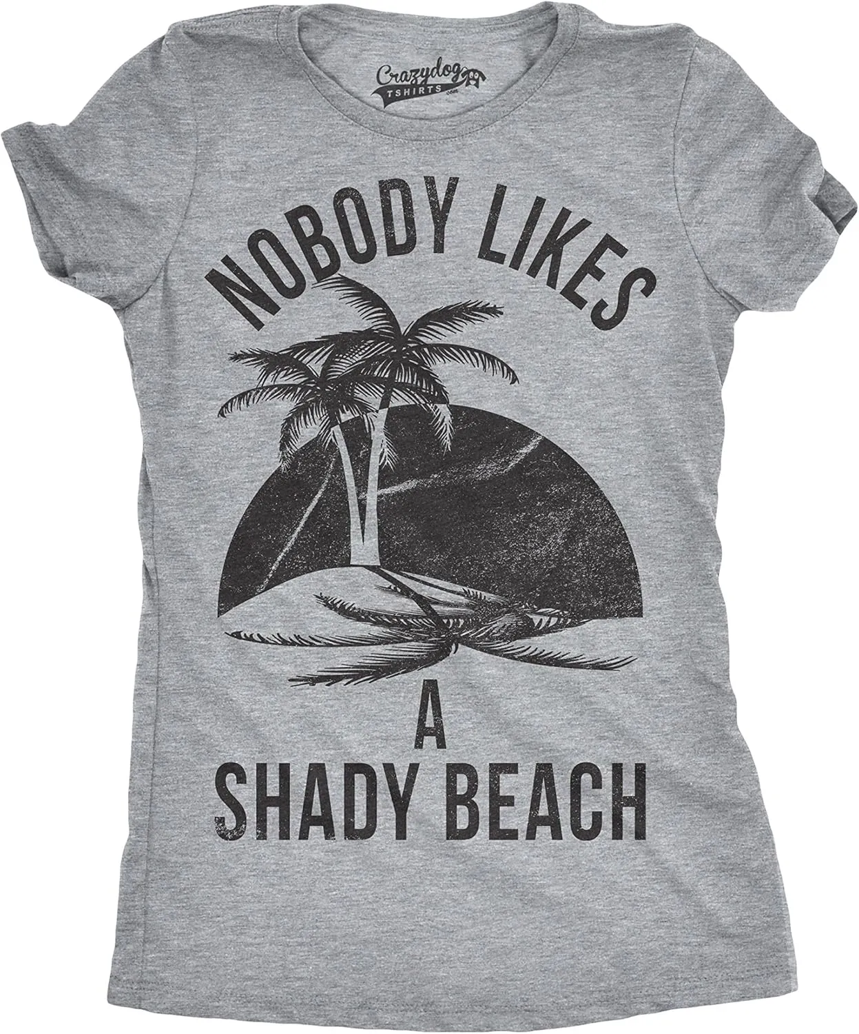 Womens Shady Beach Funny Shirts Cute Vacation Vintage Novelty Hilarious T Shirt