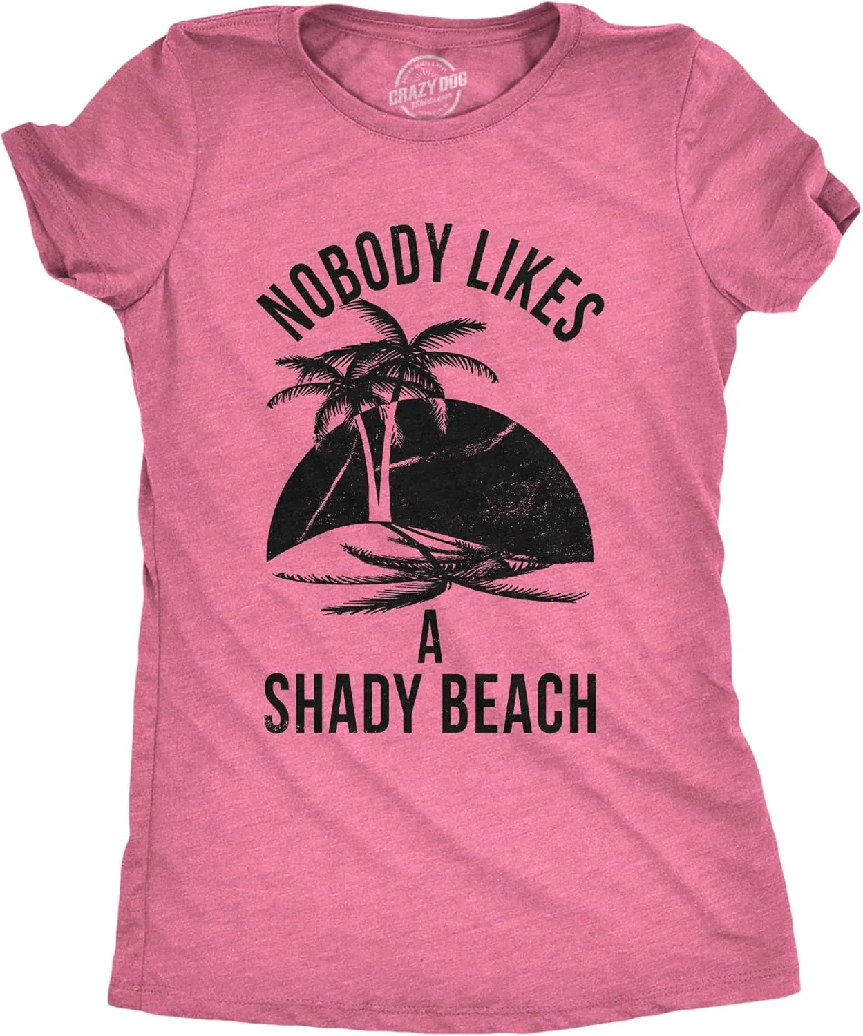 Womens Shady Beach Funny Shirts Cute Vacation Vintage Novelty Hilarious T Shirt